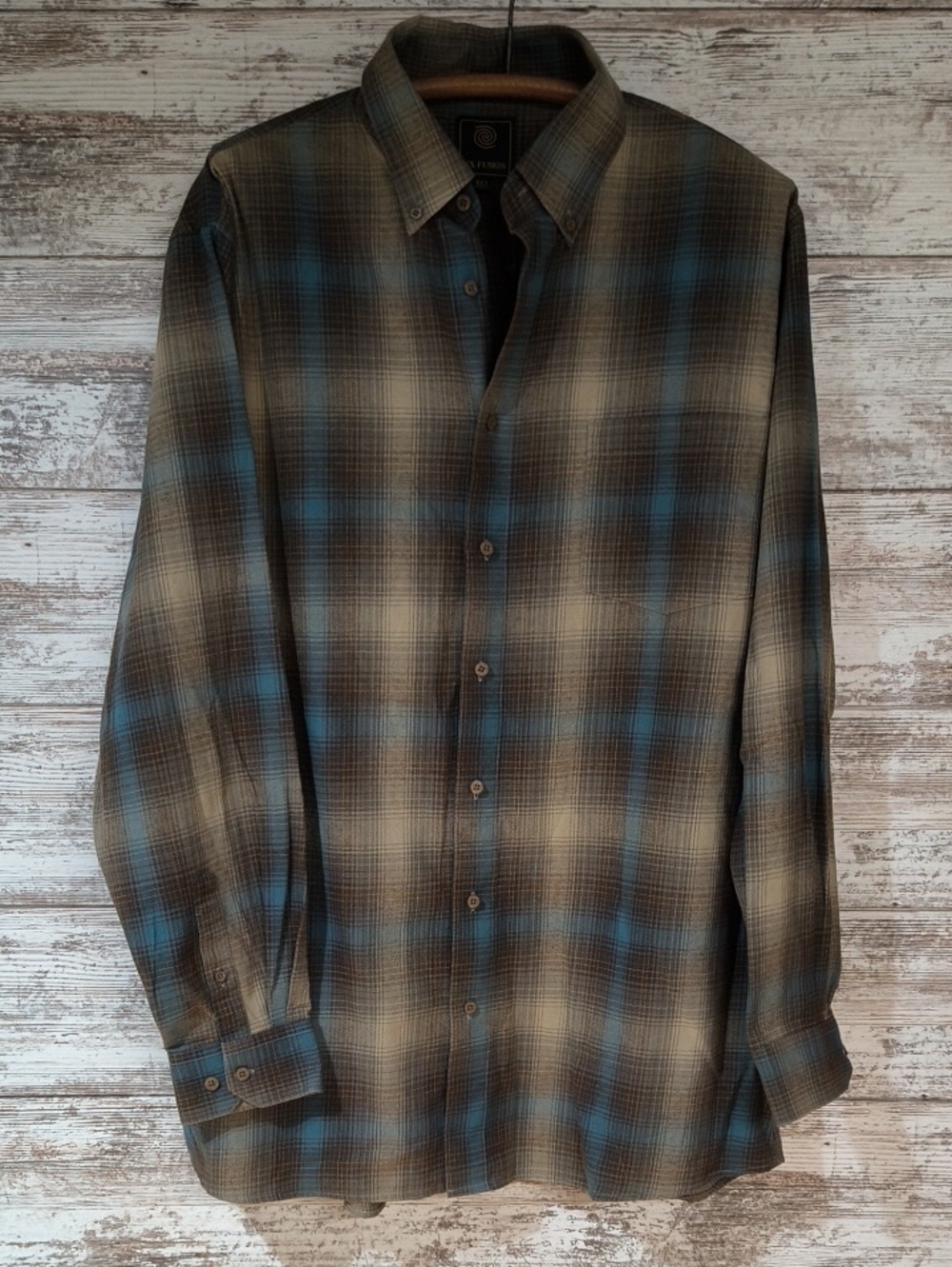 Men's F/X FUSION Plaid Button-Up flannel Shirt